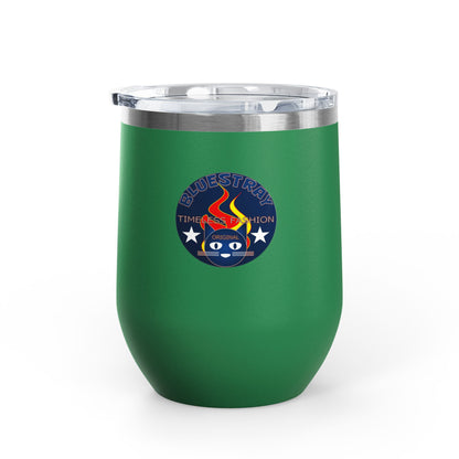 12oz Wine Tumbler — Fire & Flag Bluestray Logo Stainless Insulated Wine Cup many Colors