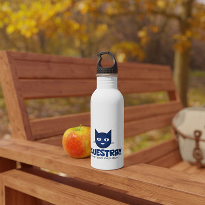 Bluestray Logo Stainless Steel Water Bottle — Timeless Fashion Cat Design