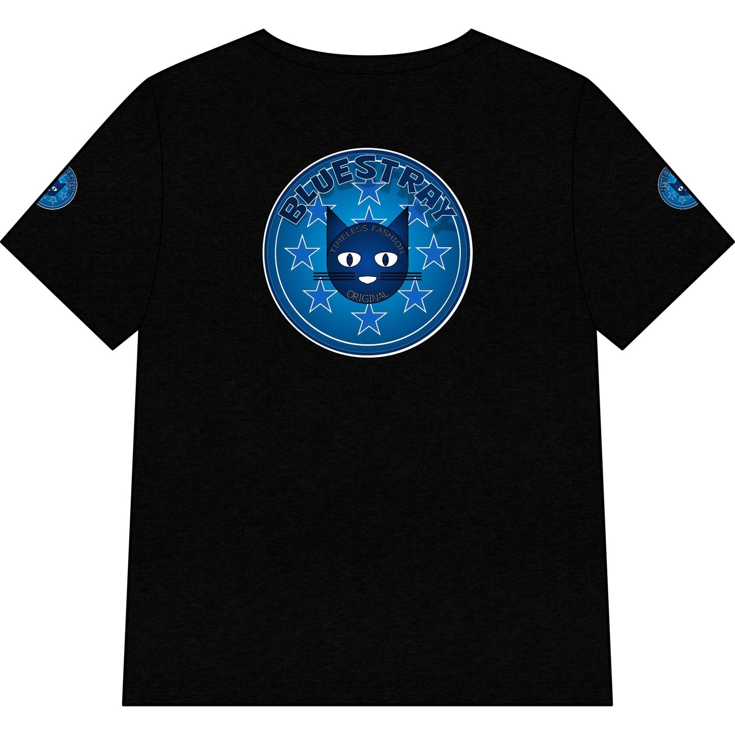Bluestray Cat V-Neck Tee — Women's Graphic Cat Shirt