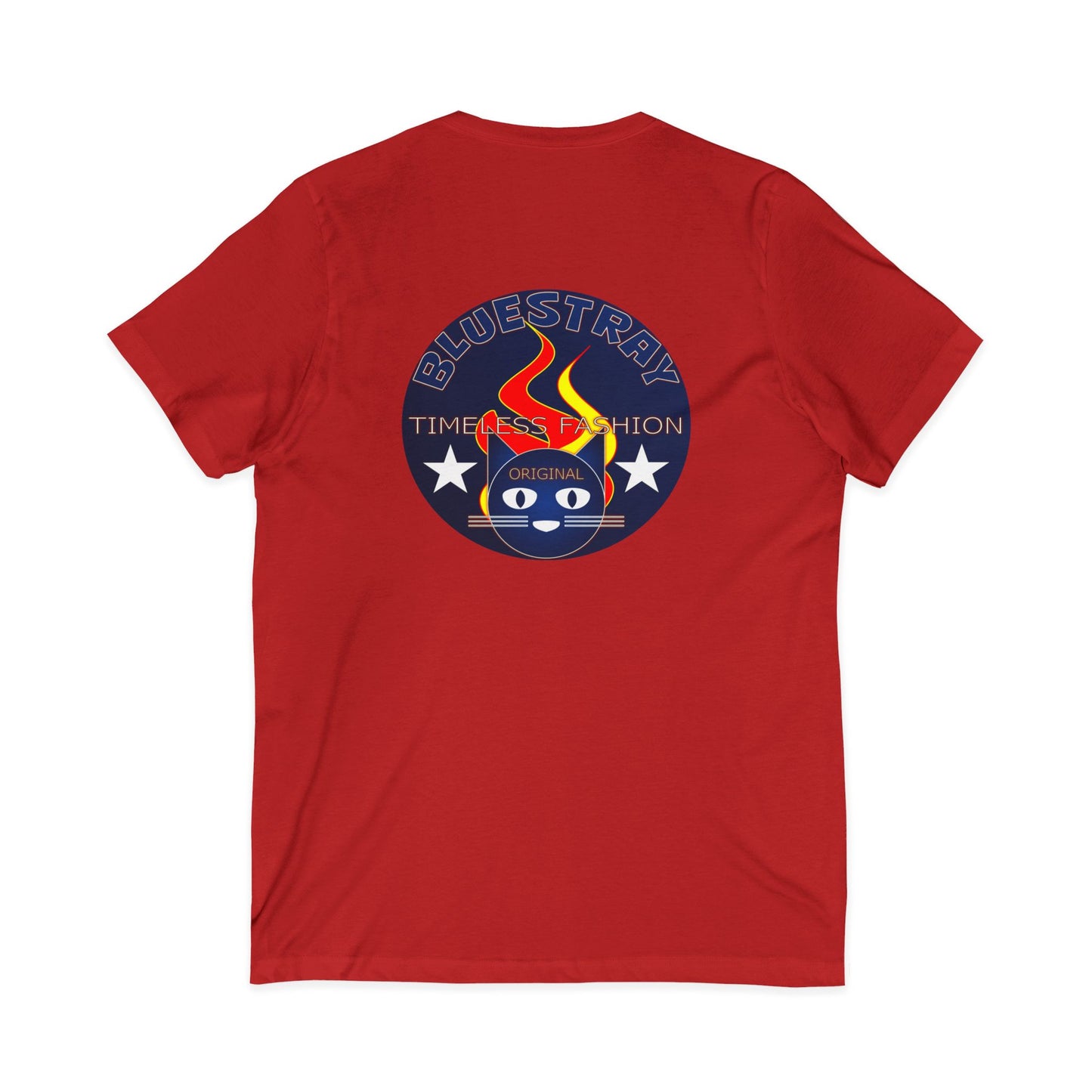 Time Station Equestrian Bluestray Cat V-Neck Tee