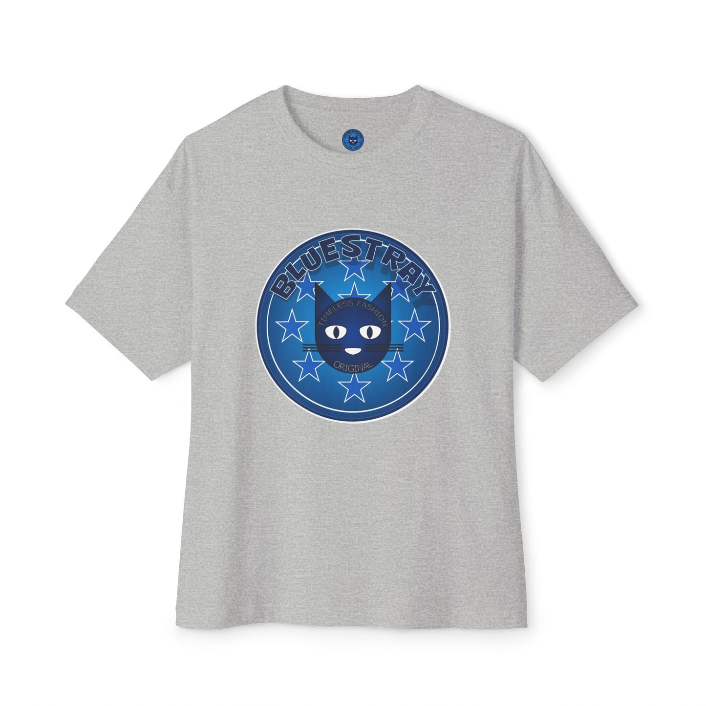 Blue Cat Stars Tee — "Bluestray" Graphic T-Shirt