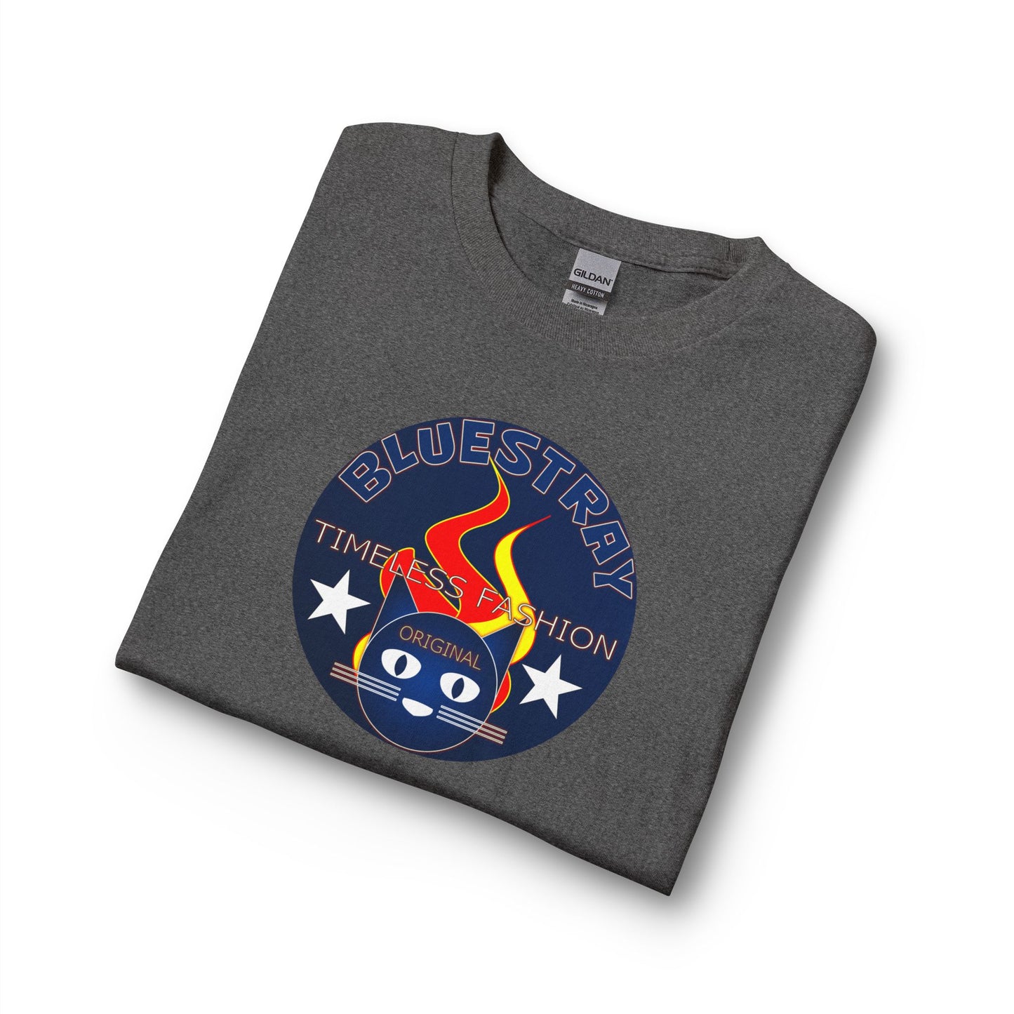 Equestrian Bluestray Time & Fashion Long Sleeve Tee — Flame Horse Logo