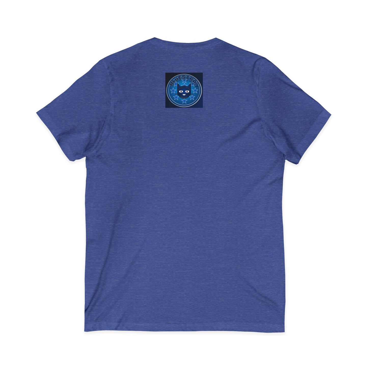 Bluestray Cat V-Neck Tee — Retro Night Sky Cat Graphic Shirt