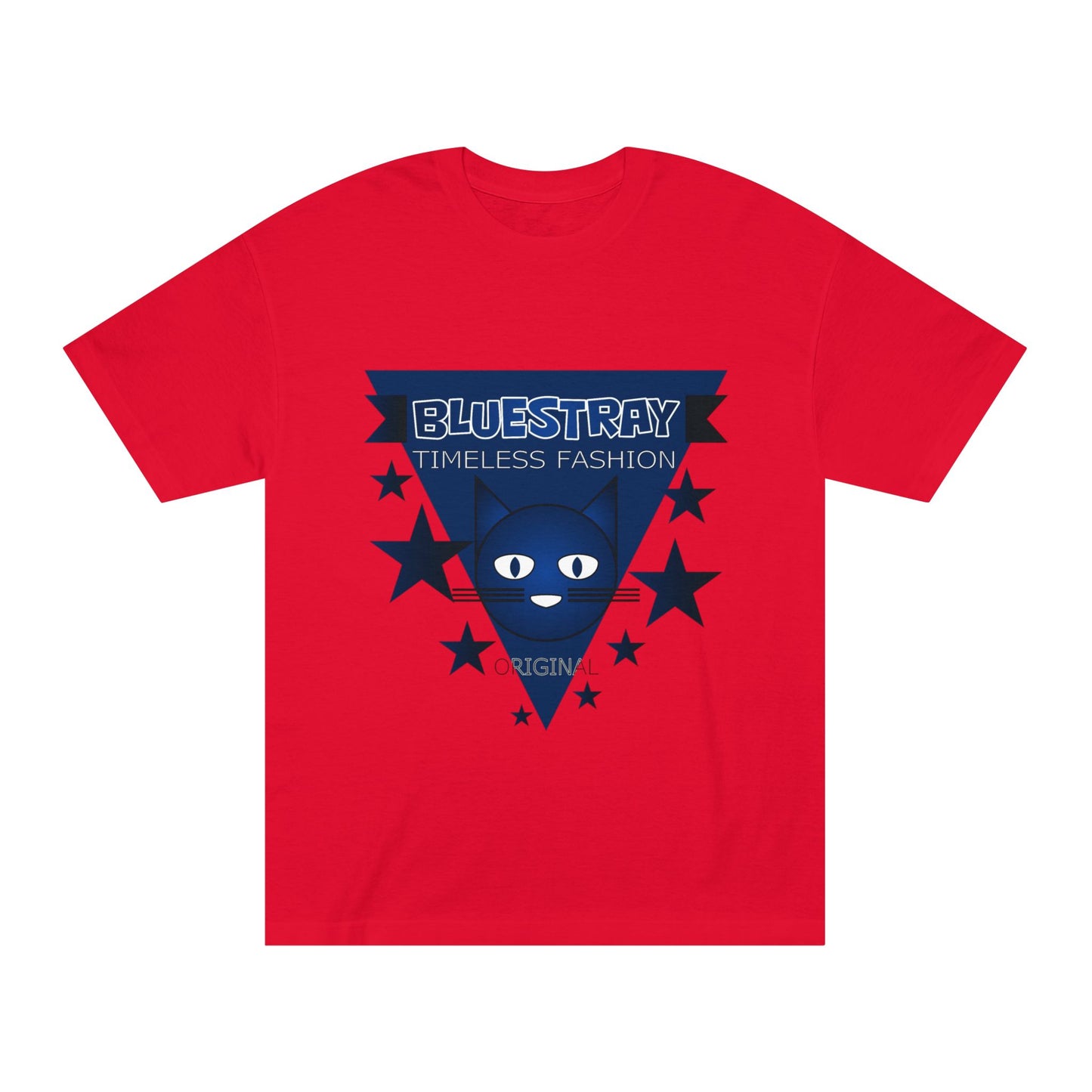 Bluestray Timeless Fashion Tee — Vintage Cat Triangle Logo T‑Shirt
