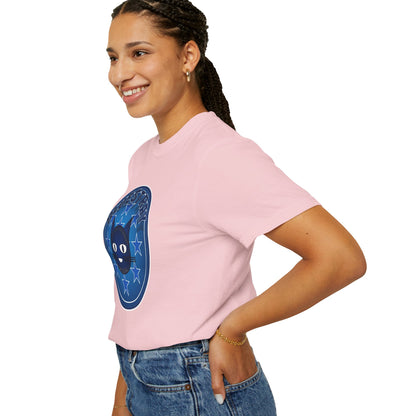 Bluestray Cat Graphic T-Shirt — Retro Star Emblem Tee