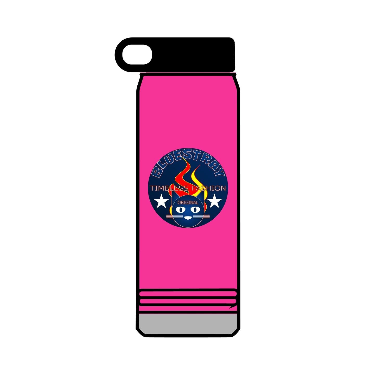 32oz Bluestray Water Bottle — Patriotic Flame Firefighter Emblem