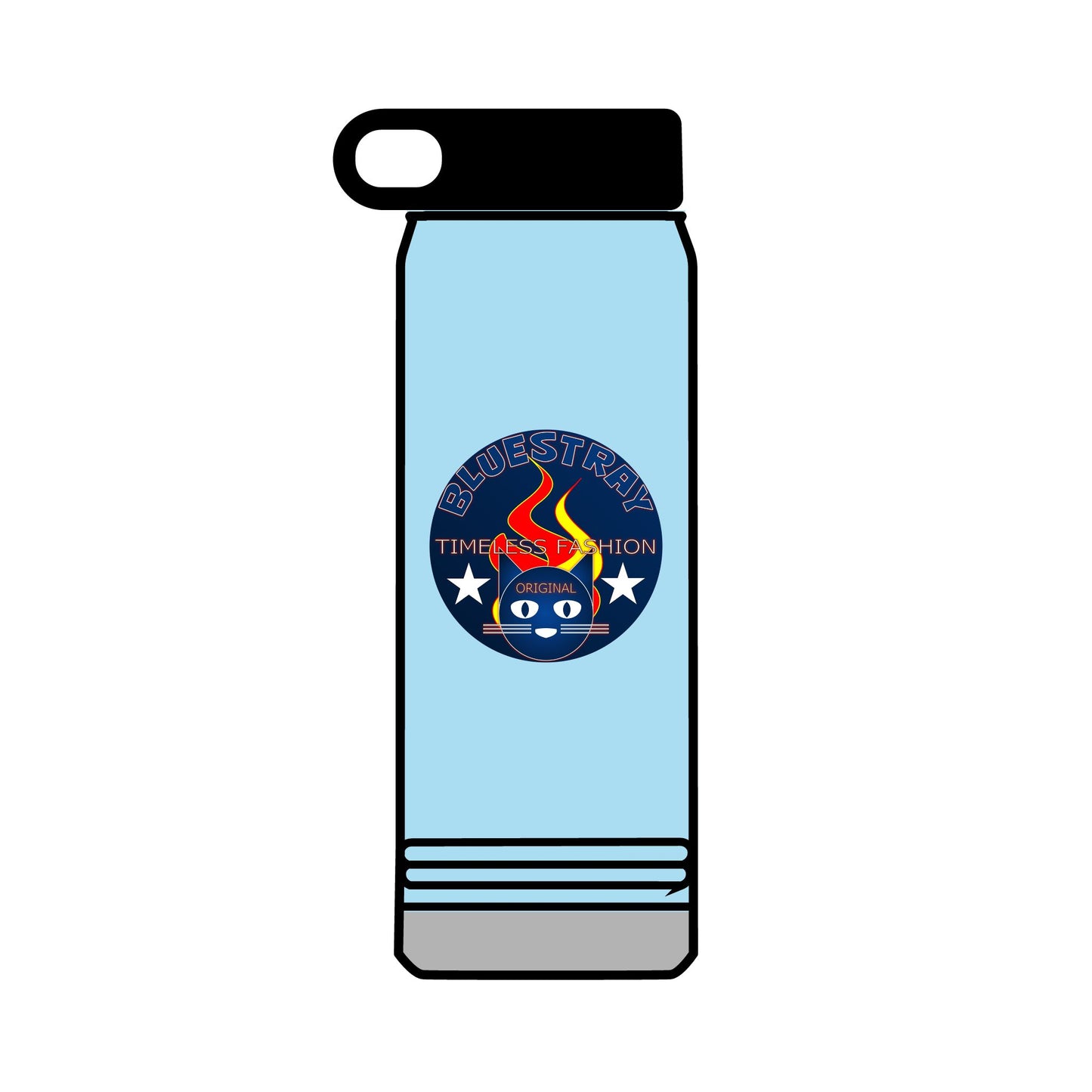32oz Bluestray Water Bottle — Patriotic Flame Firefighter Emblem