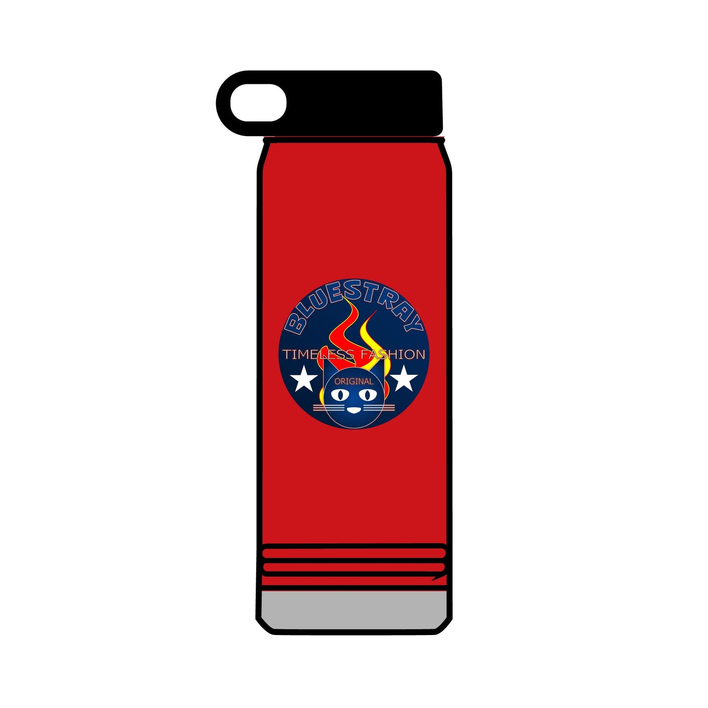 32oz Bluestray Water Bottle — Patriotic Flame Firefighter Emblem