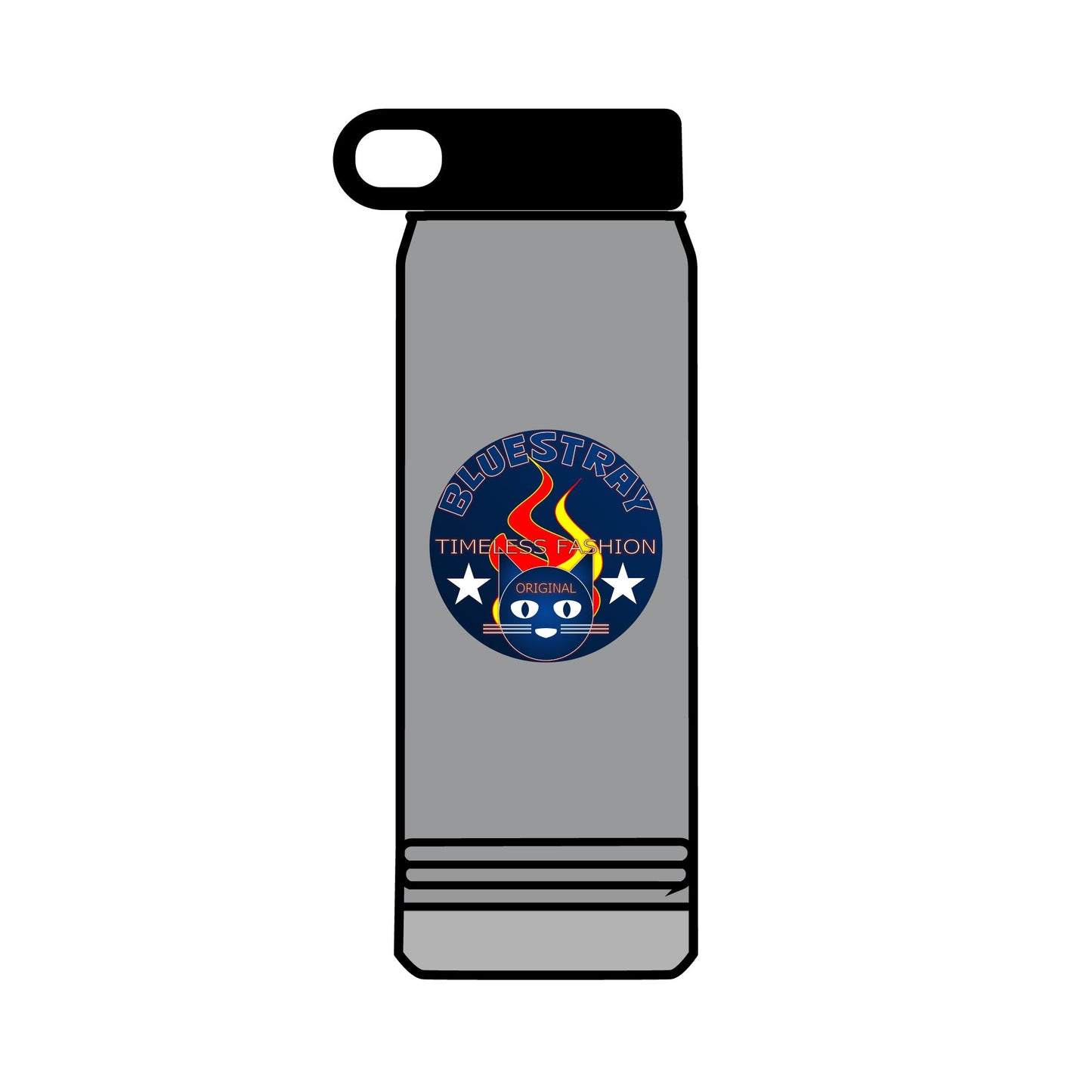 32oz Bluestray Water Bottle — Patriotic Flame Firefighter Emblem