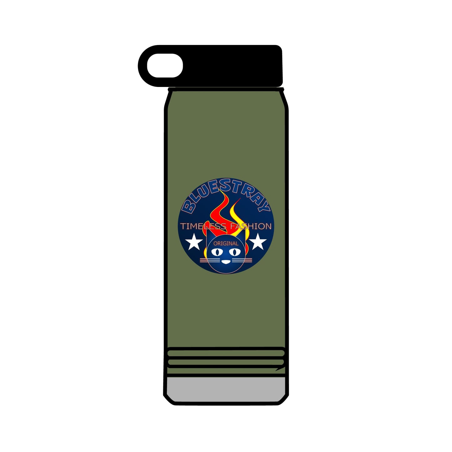 32oz Bluestray Water Bottle — Patriotic Flame Firefighter Emblem