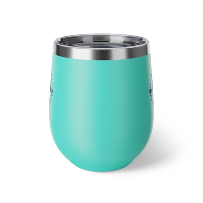 12oz Insulated Copper Tumbler — Vacuum Wine Cup with Leak-Resistant Lid (Bluestray Logo)