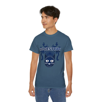 Bluestray Cat Graphic Tee — Retro Nautical Cat Design