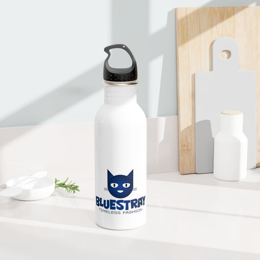 Bluestray Logo Stainless Steel Water Bottle — Timeless Fashion Cat Design