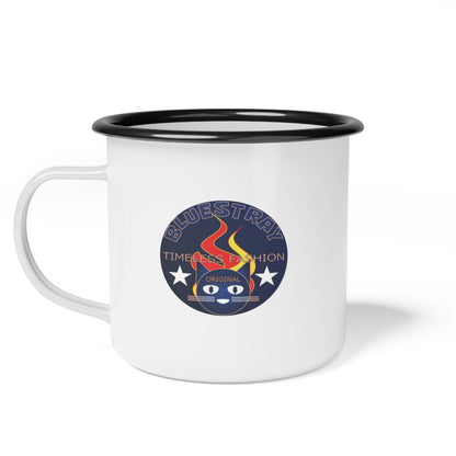 Enamel Camp Cup — 'Bluestray' Campfire Logo Coffee Mug