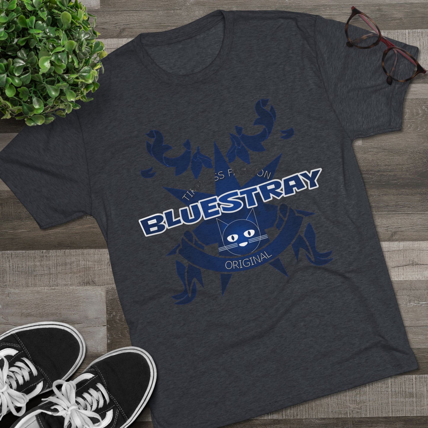 Bluestray Crab Graphic Tee — Nautical Cat Logo Short-Sleeve Shirt