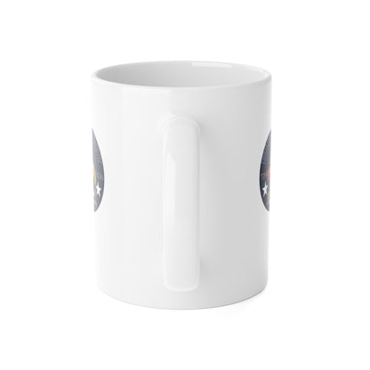 Bluestray Retro Flame Cat Ceramic Mug — 11oz Coffee Cup