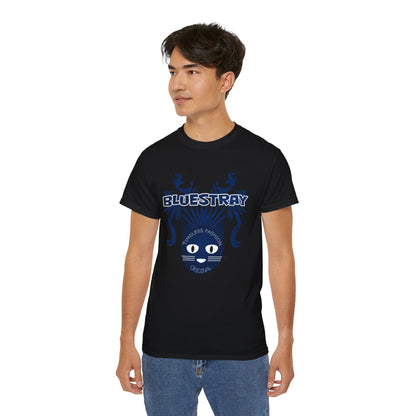 Bluestray Cat Graphic Tee — Retro Nautical Cat Design