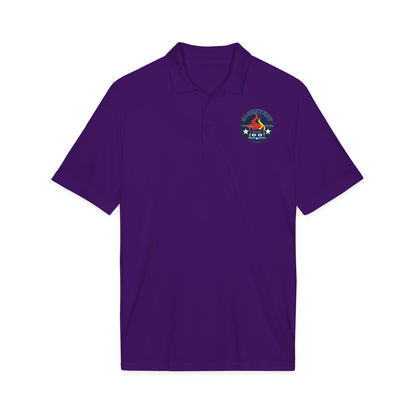 Embroidered Firefighter Patch Polo — Men’s Bluestray Performance Work Shirt