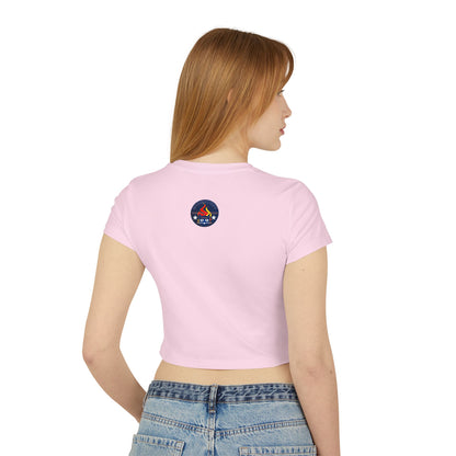 Women’s Baby Tee — Bluestray Flame Cat Logo Crop Top