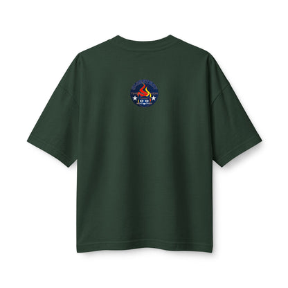 Bluestray Flame Mascot T-Shirt — Retro Campfire Logo Tee