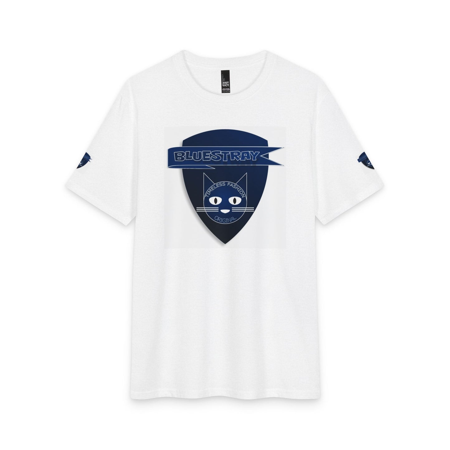 Bluestray Cat Shield T-Shirt — Retro Navy Crest Tee