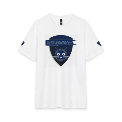 Bluestray Cat Shield T-Shirt — Retro Navy Crest Tee
