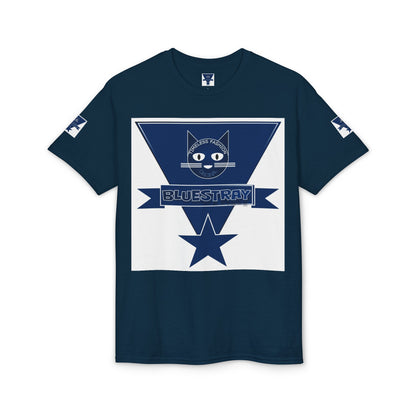 Bluestray Cat Graphic T-Shirt — Retro Star Logo Tee
