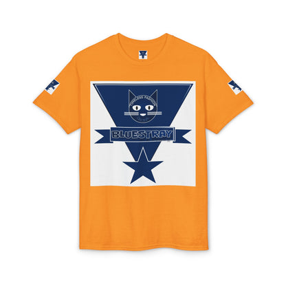 Bluestray Cat Graphic T-Shirt — Retro Star Logo Tee