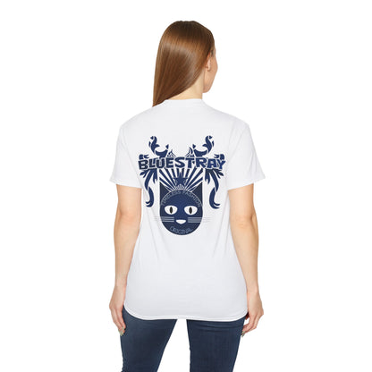 Bluestray Cat Graphic Tee — Retro Nautical Cat Design