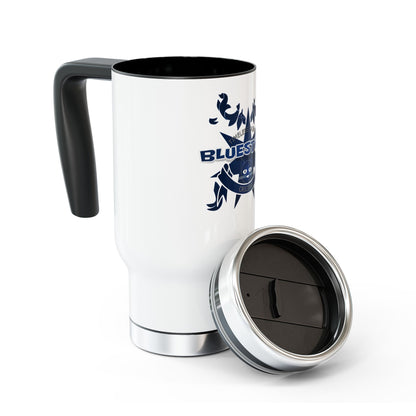 Bluestray Crest Travel Mug — 14oz Stainless Steel Insulated Tumbler with Handle