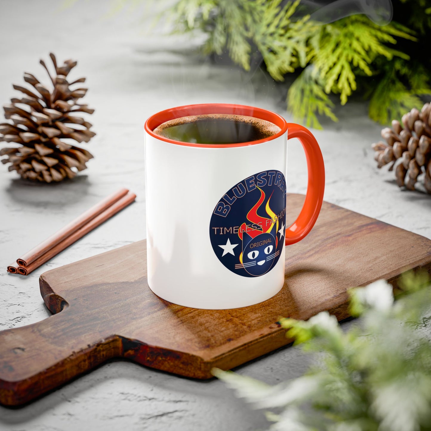 Bluestray Cat Logo Mug — Colorful 11oz/15oz Ceramic Coffee Cup