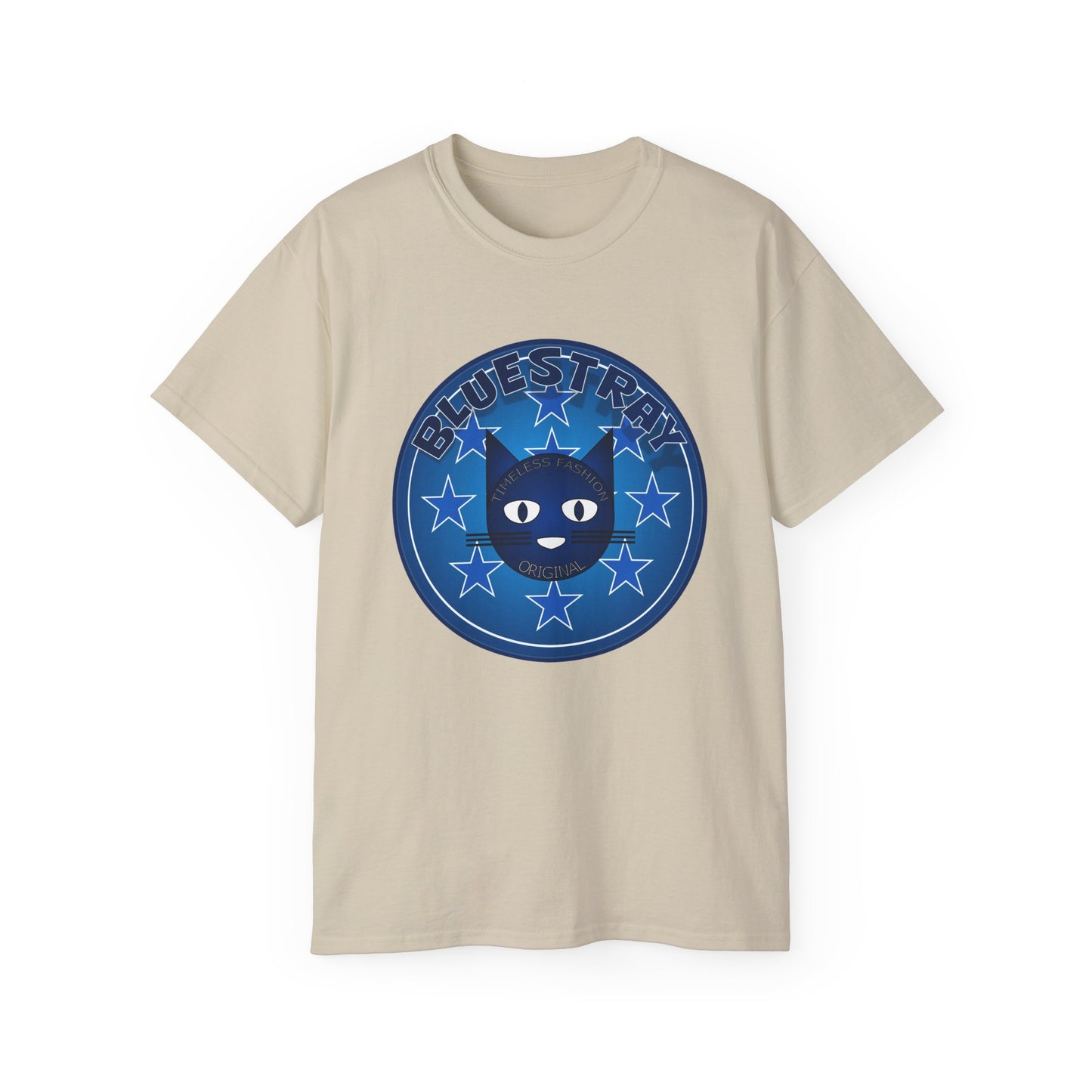 Bluestray Cat T‑Shirt — Blue Star Graphic Tee