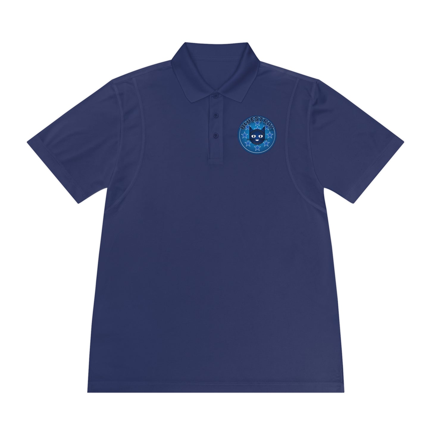 Men's Polo Shirt — Bluestray Galaxy Cat Logo Athletic Golf Shirt