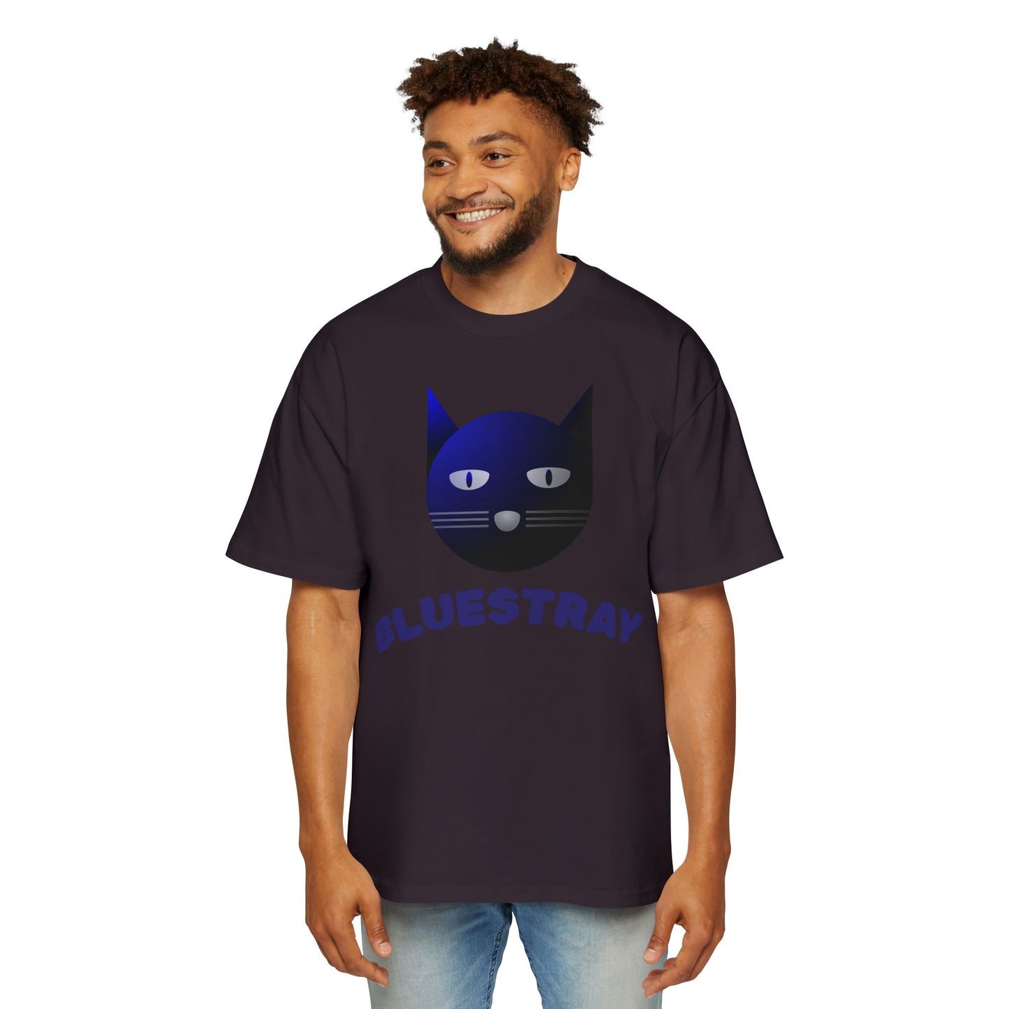 Bluestray Cat Tee — Graphic Men's Oversized T-Shirt