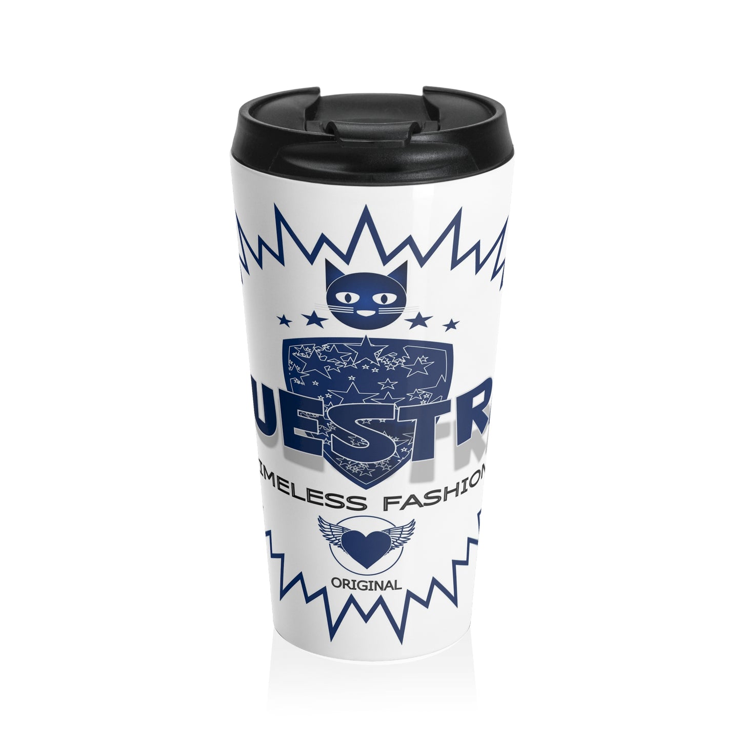 Travel Mug — Bluestray Cat Crest "Bluestro" Stainless Steel Tumbler