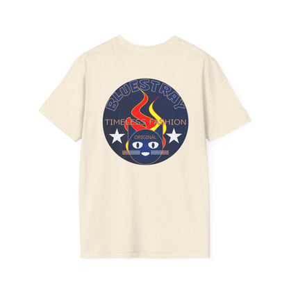 Bluestray 'Timeless Fashion' Graphic T-Shirt — Retro Flame Logo Tee