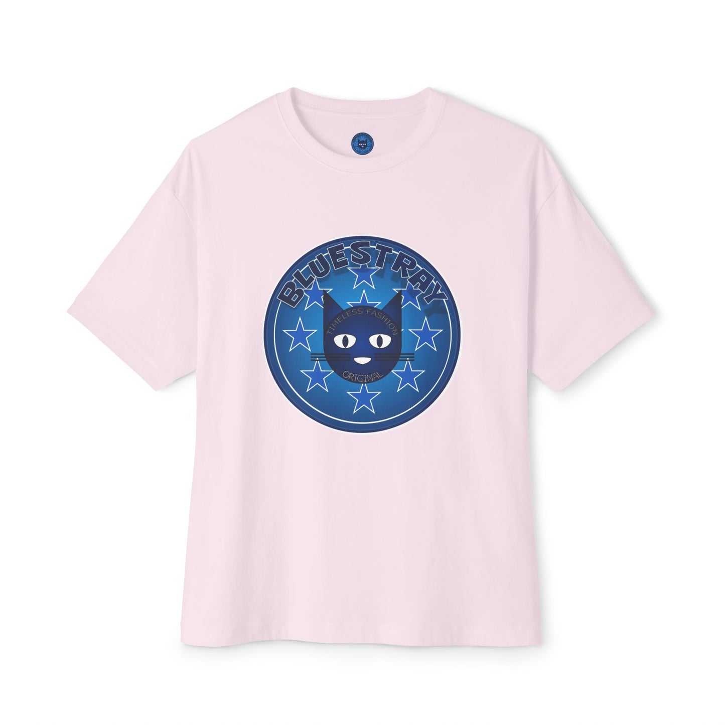 Blue Cat Stars Tee — "Bluestray" Graphic T-Shirt