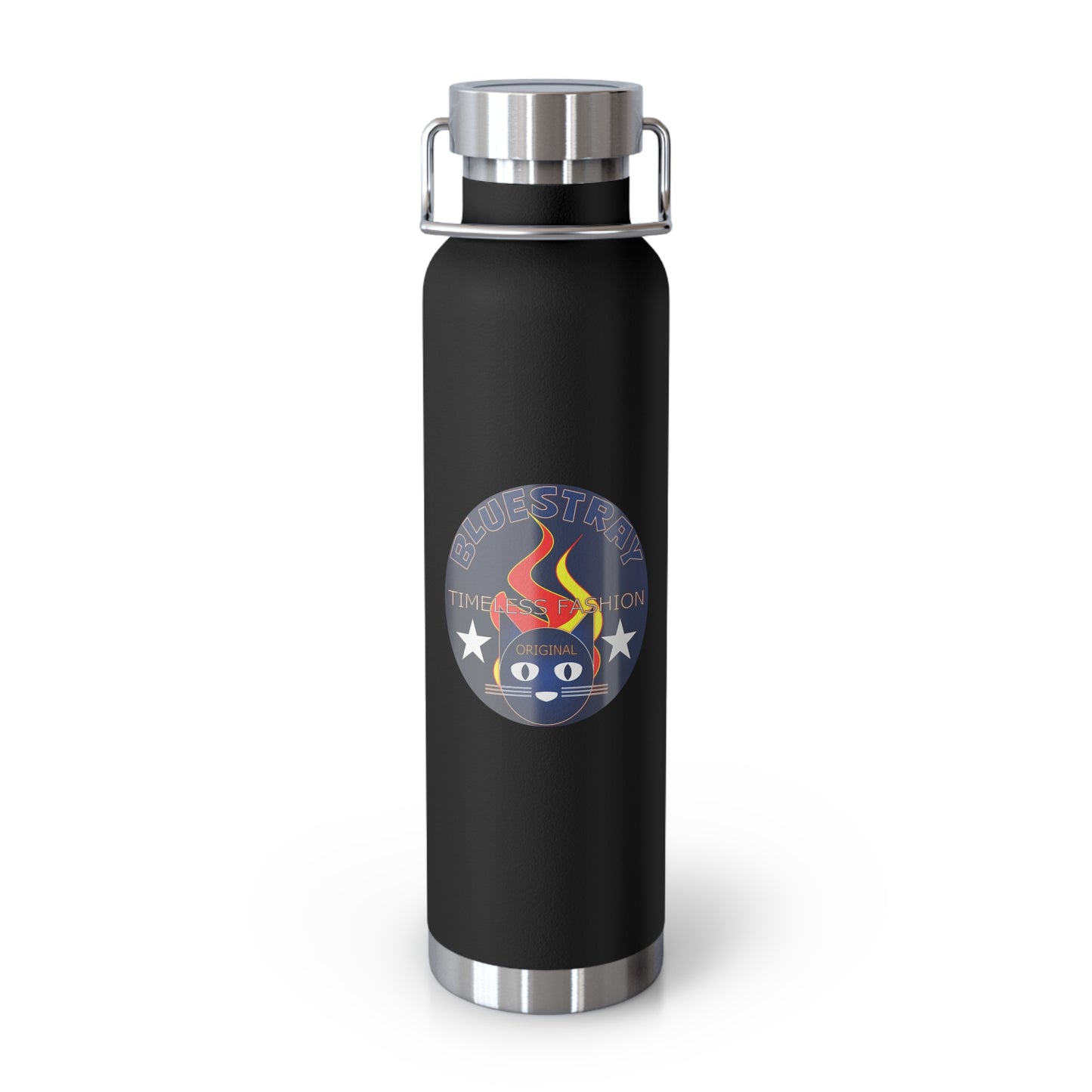 22oz Copper Bluestray Vacuum Bottle — Retro Campfire Logo Insulated Water Bottle