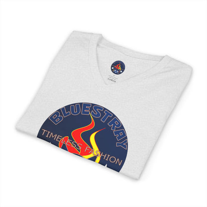 Time Station Equestrian Bluestray Cat V-Neck Tee