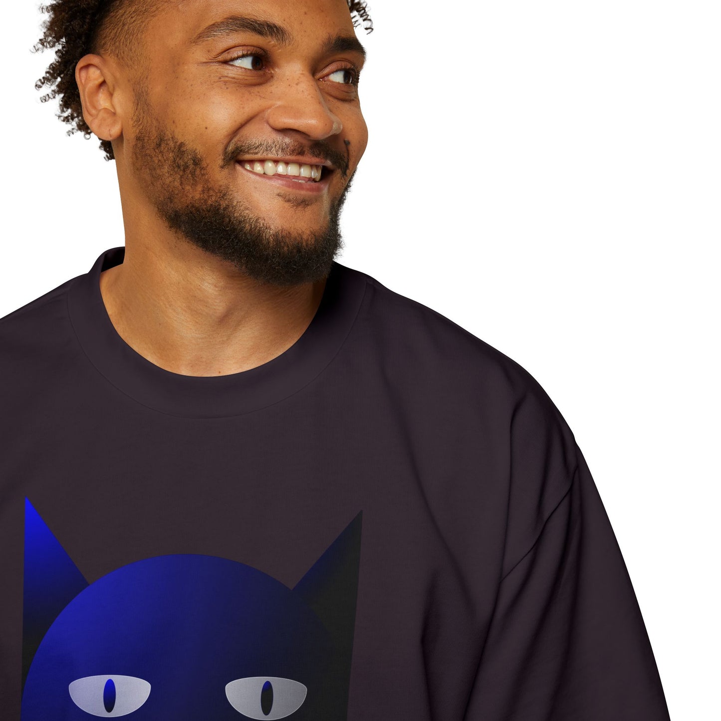 Bluestray Cat Tee — Graphic Men's Oversized T-Shirt