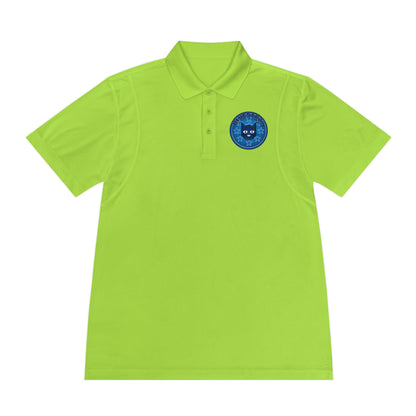 Men's Polo Shirt — Bluestray Galaxy Cat Logo Athletic Golf Shirt