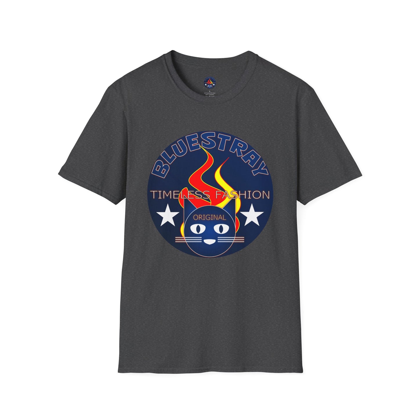 Bluestray 'Timeless Fashion' Graphic T-Shirt — Retro Flame Logo Tee