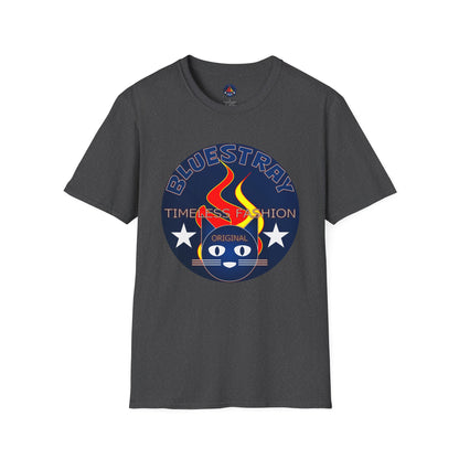 Bluestray 'Timeless Fashion' Graphic T-Shirt — Retro Flame Logo Tee