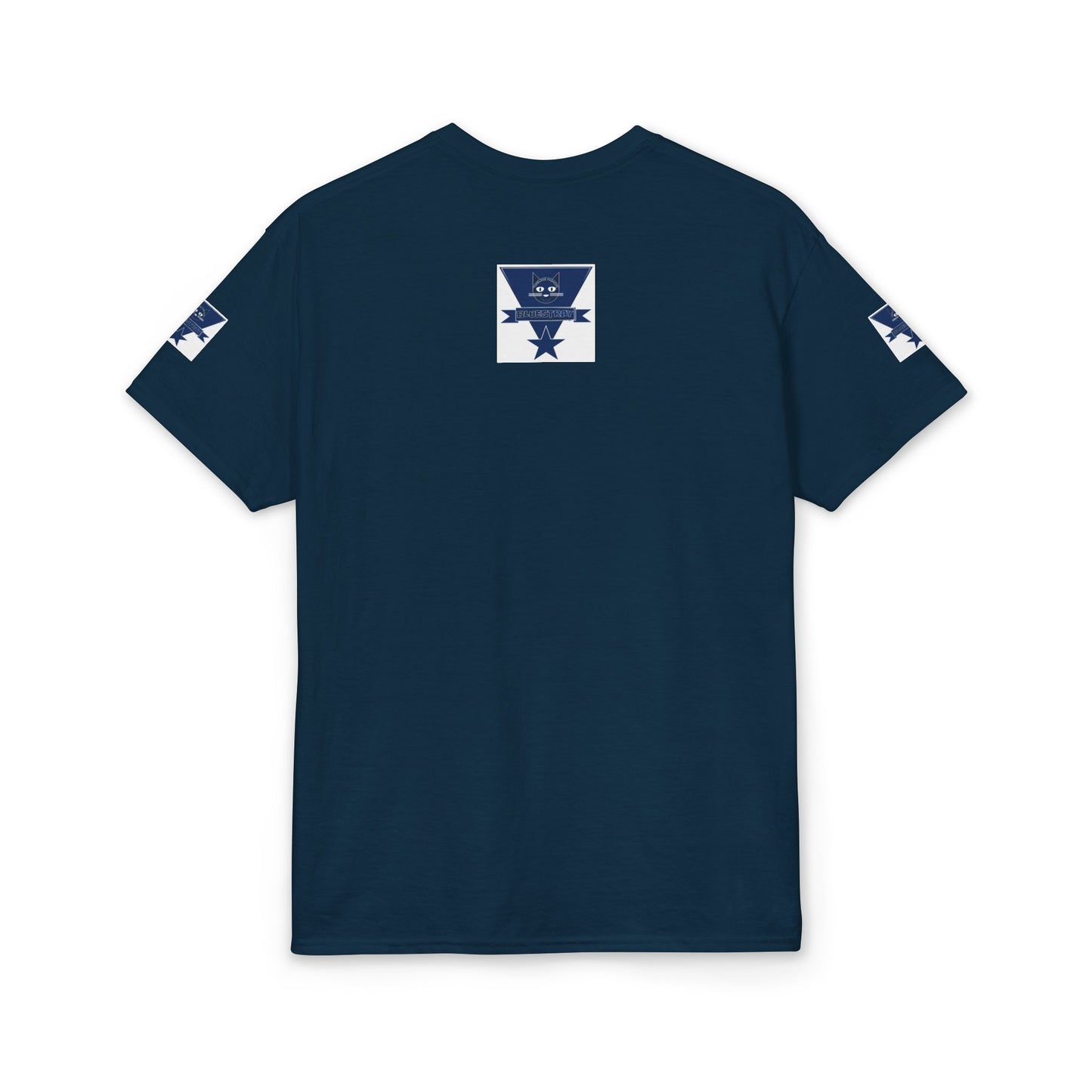 Bluestray Cat Graphic T-Shirt — Retro Star Logo Tee