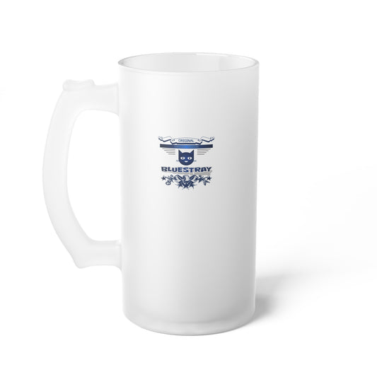 Frosted Glass Bluestray Beer Mug — Classic Frosted Pint with Handle