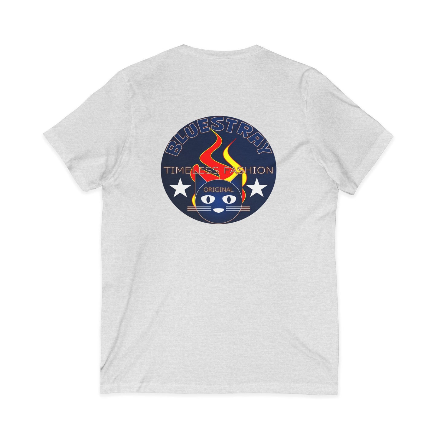 Time Station Equestrian Bluestray Cat V-Neck Tee