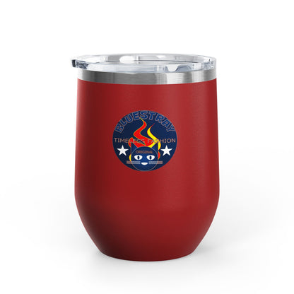 12oz Wine Tumbler — Fire & Flag Bluestray Logo Stainless Insulated Wine Cup many Colors