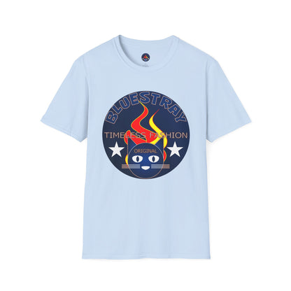 Bluestray 'Timeless Fashion' Graphic T-Shirt — Retro Flame Logo Tee