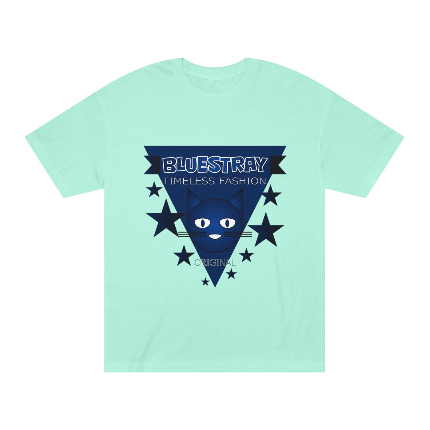 Bluestray Timeless Fashion Tee — Vintage Cat Triangle Logo T‑Shirt
