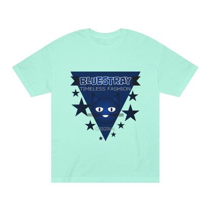 Bluestray Timeless Fashion Tee — Vintage Cat Triangle Logo T‑Shirt